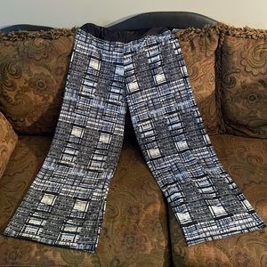 Plaid Print Knit Pants, Soft Stretch Material!
